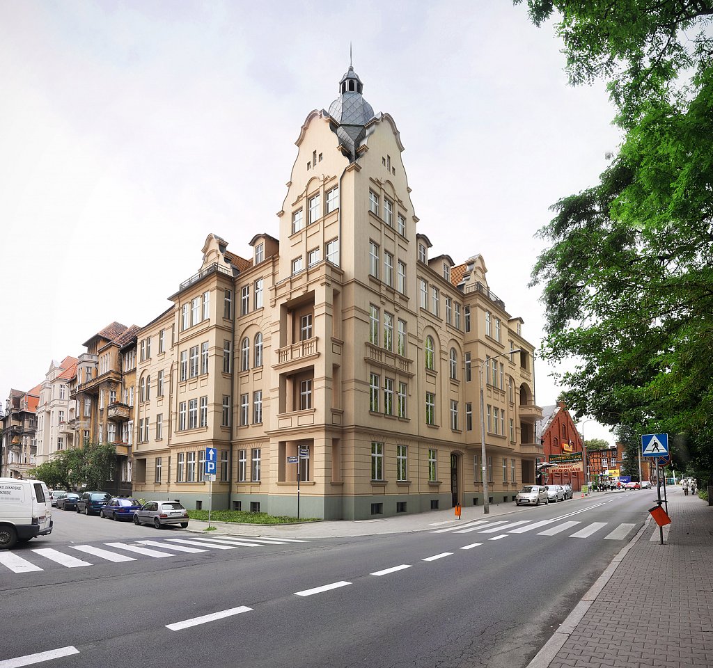 Wizualizacja projektu renowacji kamienicy w Poznaniu